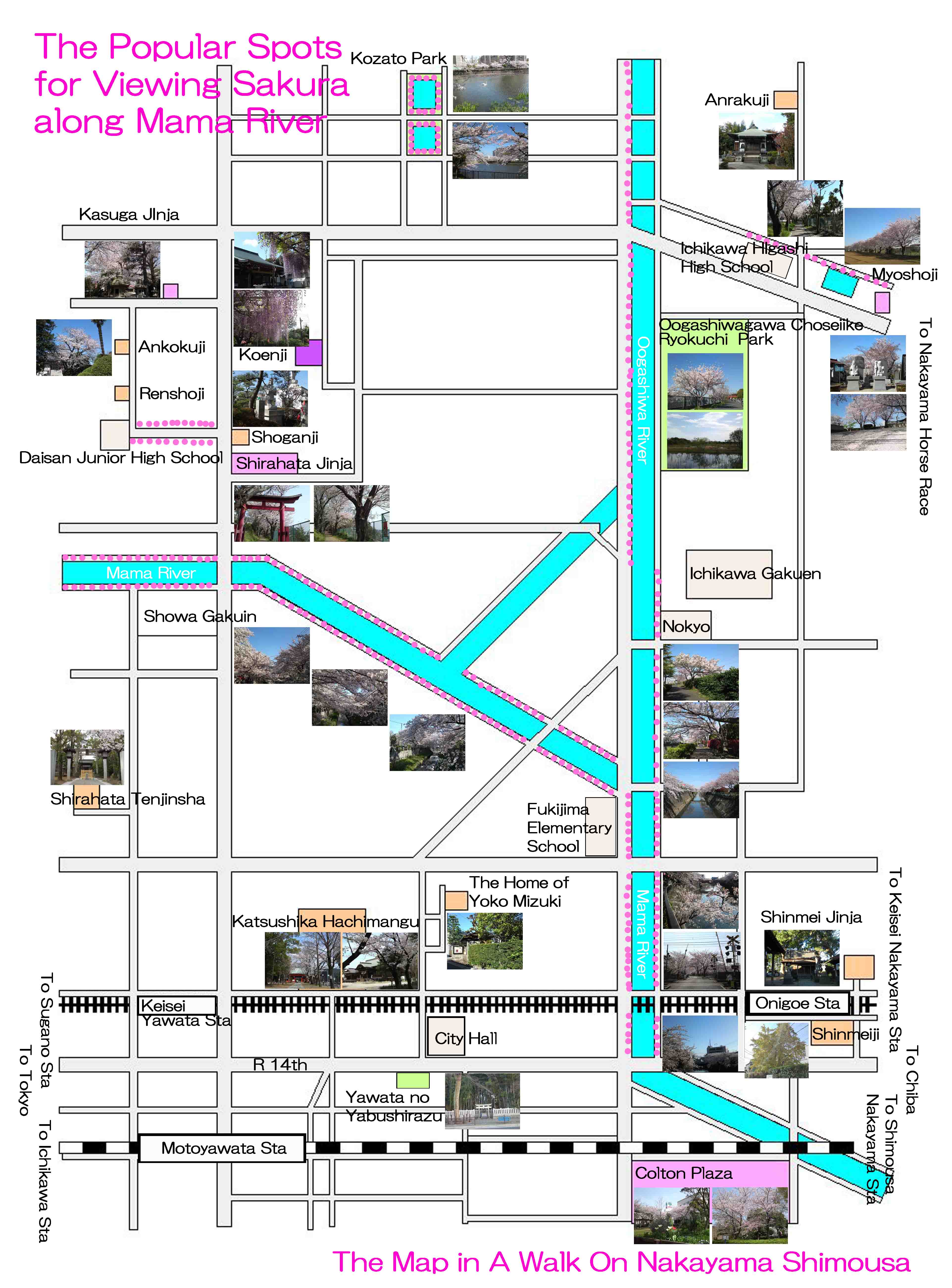 the map to Shirahata Tenjinsha