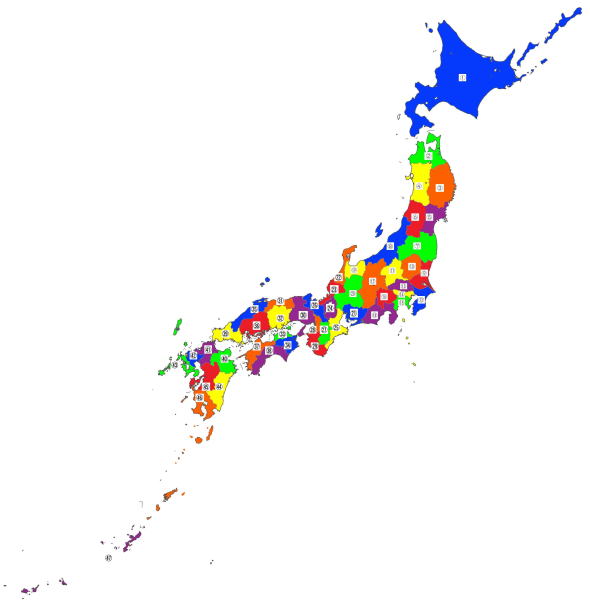 No.25 in the map below is Mie prefecture
