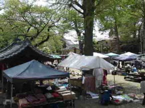 Antiqu Market in Nakayama in Spring