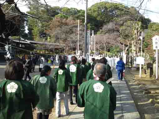 supporters follows the priests