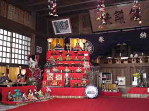 Hina Ningyo dalls in Awa Jinja Shrine