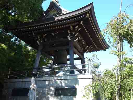 the bell tower in Ryukisan Jokoji