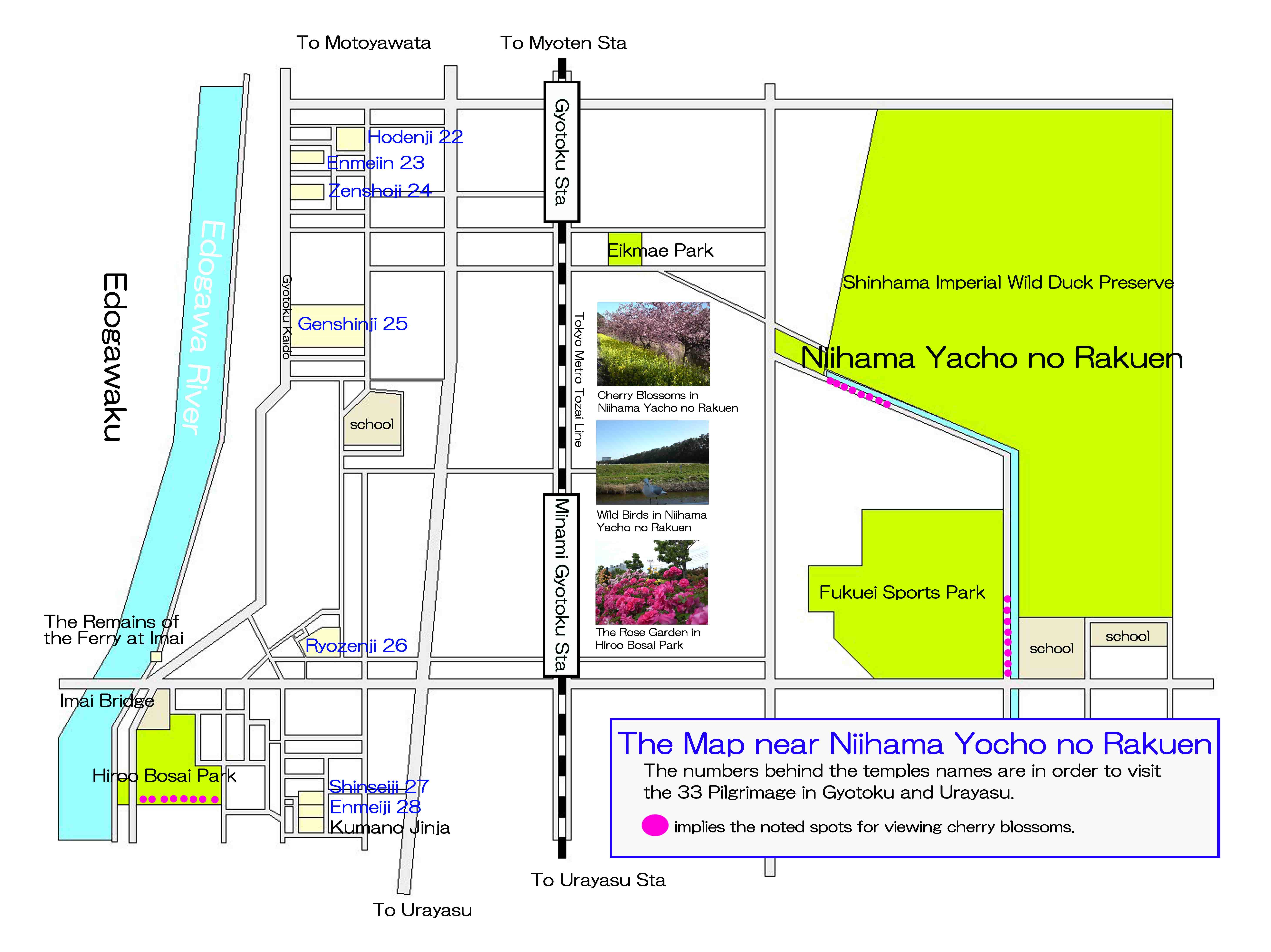 the map near Gyotoku Ekimae Koen Park