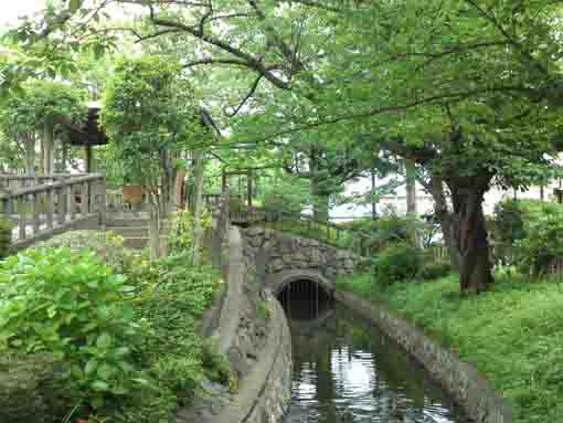 a rest space in Furukawa Shinsui Park