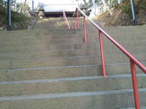 The stone steps of Guhoji Temple