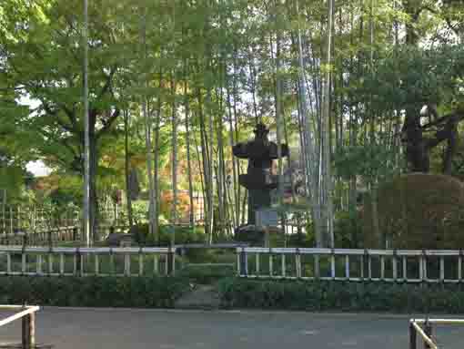 a stone lantern in Gyosen Park