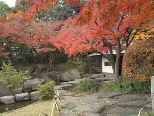 Rinsentei Rest House standing by the pond