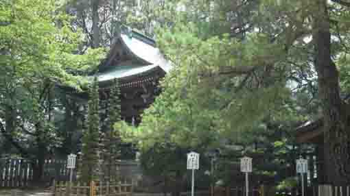 緑と葛飾八幡宮鐘楼堂