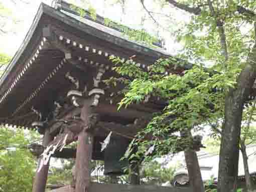 the bell tower in Katsushika Hachimangu