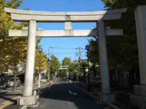 the first torii gate of Katsushika Hachimangu
