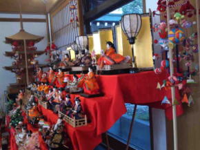 Hina Ningyo dolls at the entrance