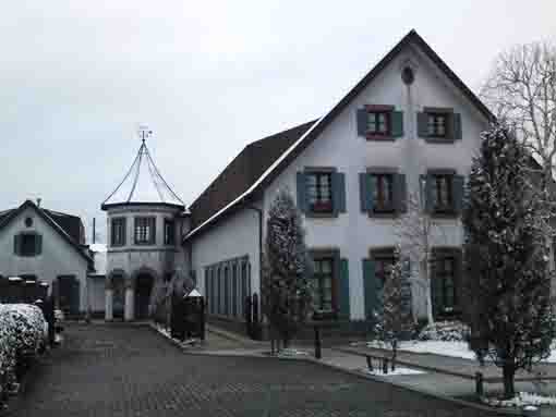 Higashiyama Kaii Hall covered with snow