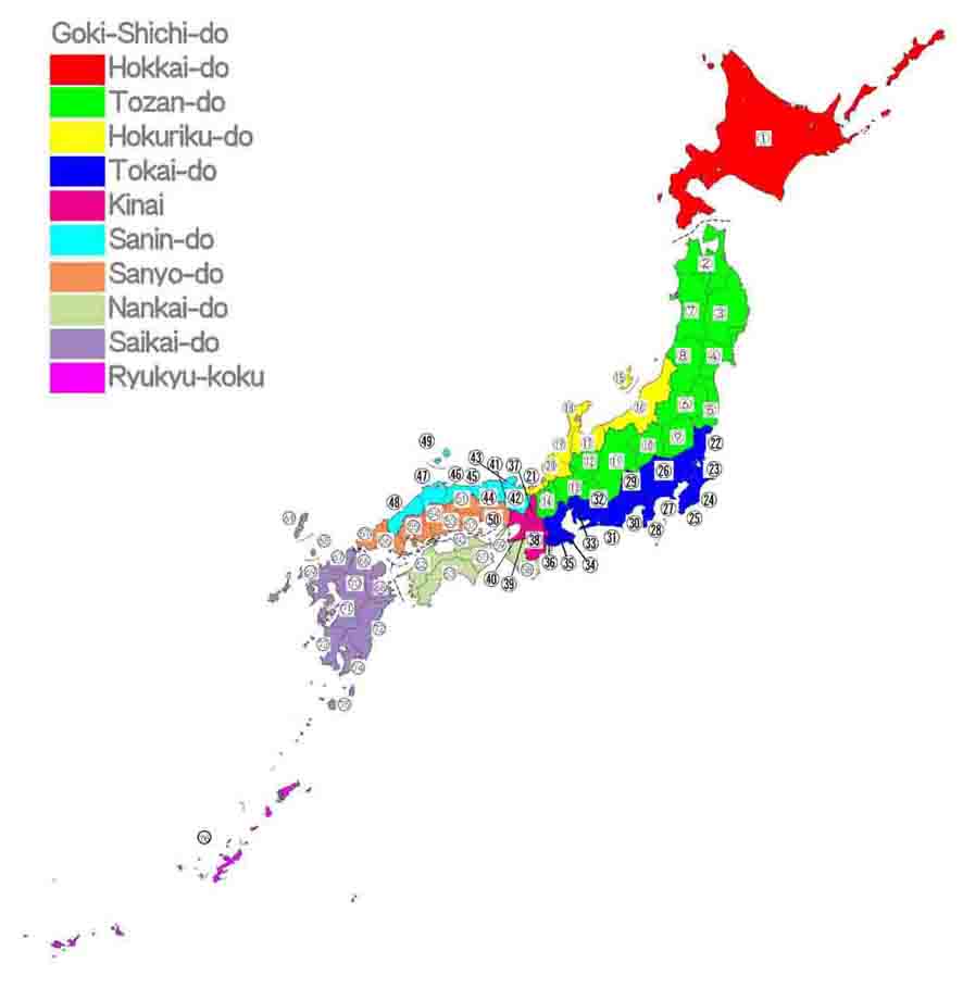 the map of the classical states  in Japan