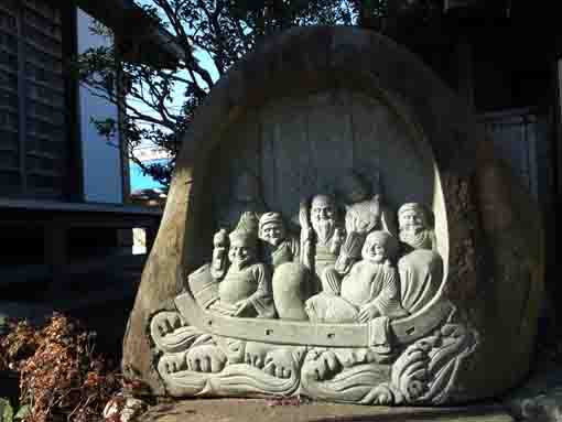 the seven gods for good fortunes in Myorenji