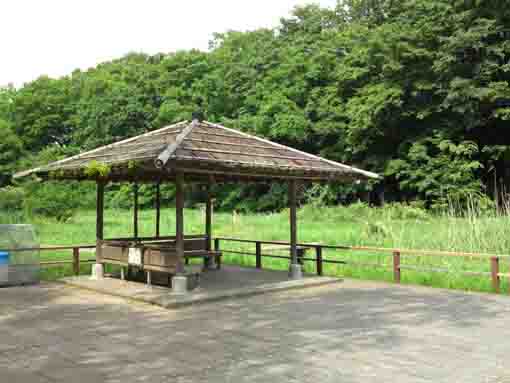 a rest space in the garden