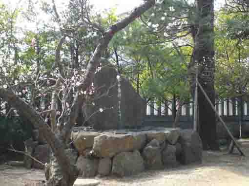 白幡天神社に置かれた幸田露伴の碑