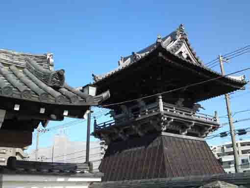 the bell tower in Shokakuji in Kasai