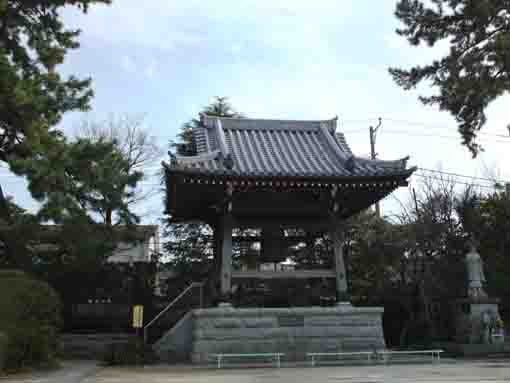 the bell tower in Seijusan Zenyoji